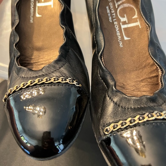 AGL Black Cap Toe Ballet Flats - Picture 2 of 7